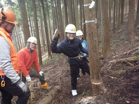 受け口を切り終わりました 受け口を切り終わりました