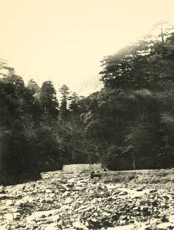 写真2 札掛、布川河床の土砂堆積 大正14年9月