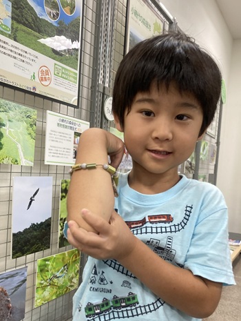 参加者_完成 小さな穴のジュズダマにも糸を通して完成!